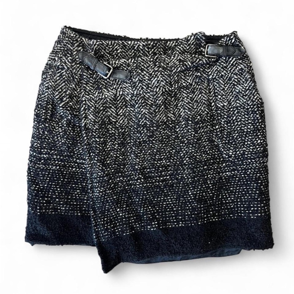 Carlisle Elegant Black Wool Blend Skirt